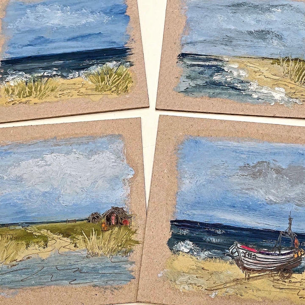 Cley Framed -  Sketchy Oil 9” x 9”