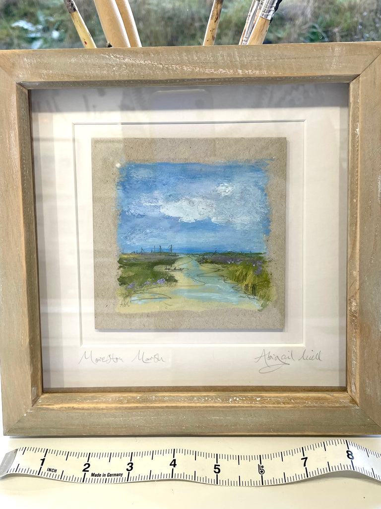Morston Marsh Framed -  Sketchy Oil 9” x 9”