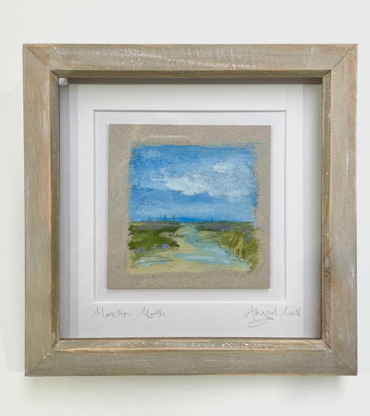 Morston Marsh Framed -  Sketchy Oil 9” x 9”