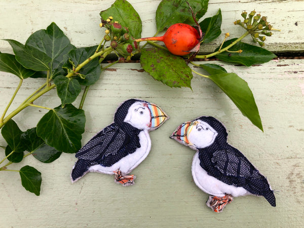 Puffin brooch