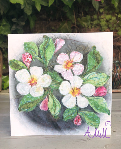 Apple Blossom Greetings card