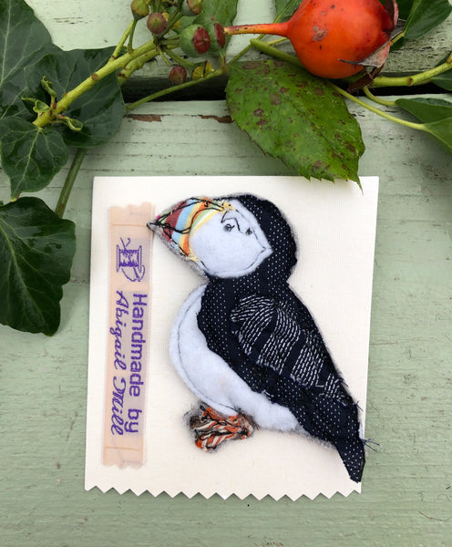 Puffin brooch