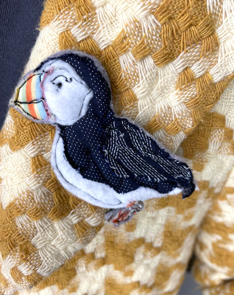 Puffin brooch