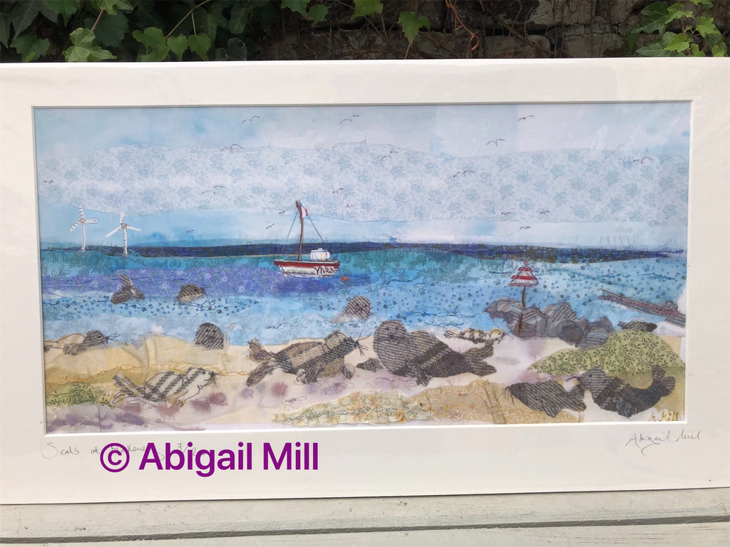 Seals at Blakeney - Landscape Print