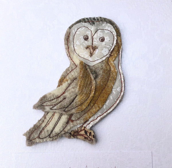 Barn Owl Brooch