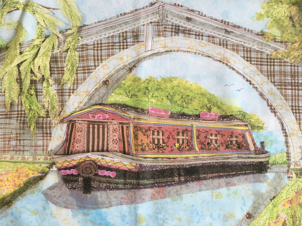 Canal Barge Tea Towel