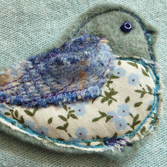 Blue Bird brooch