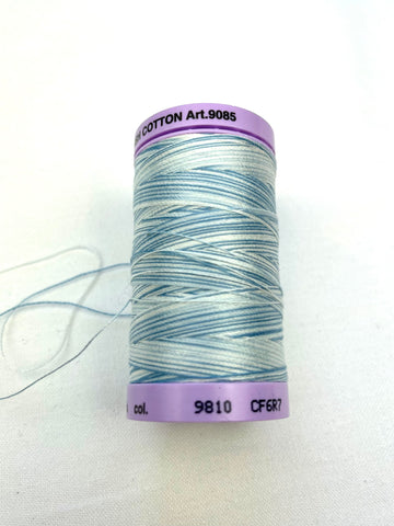 Large Sky Blue Variegated Mettler Thread 9810 - 457m