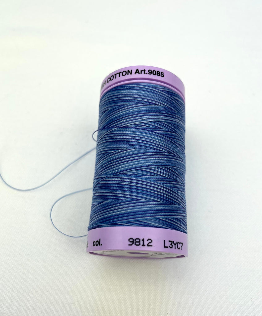 Large Dark Blue Variegated Mettler Thread 9812 - 457m