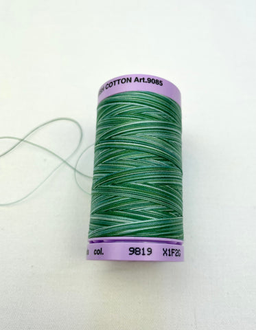 Large Cool Green Variegated Mettler Thread 9819- 457m