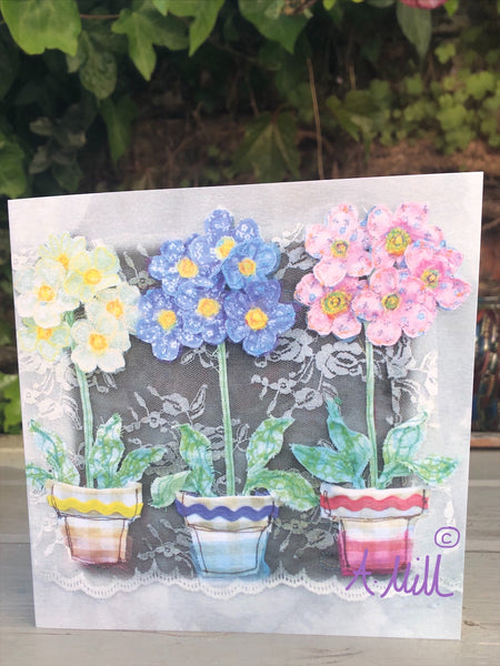 Floral Greetings Card x6 Pack