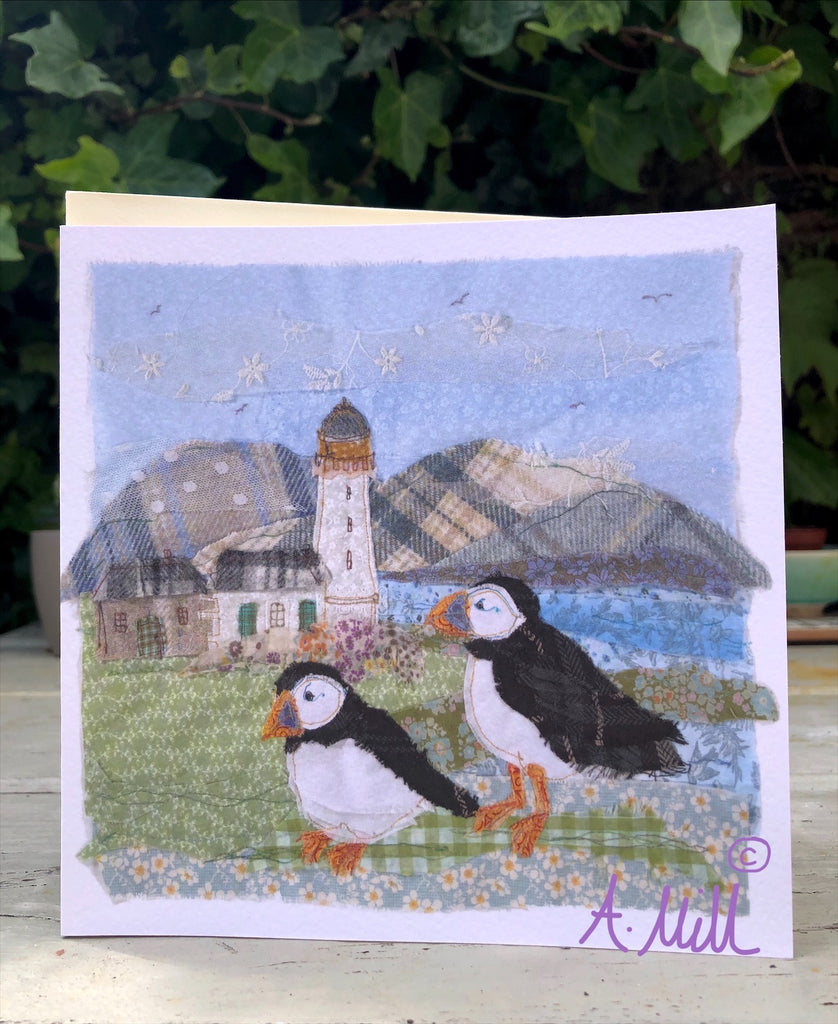 Puffins Greetings card
