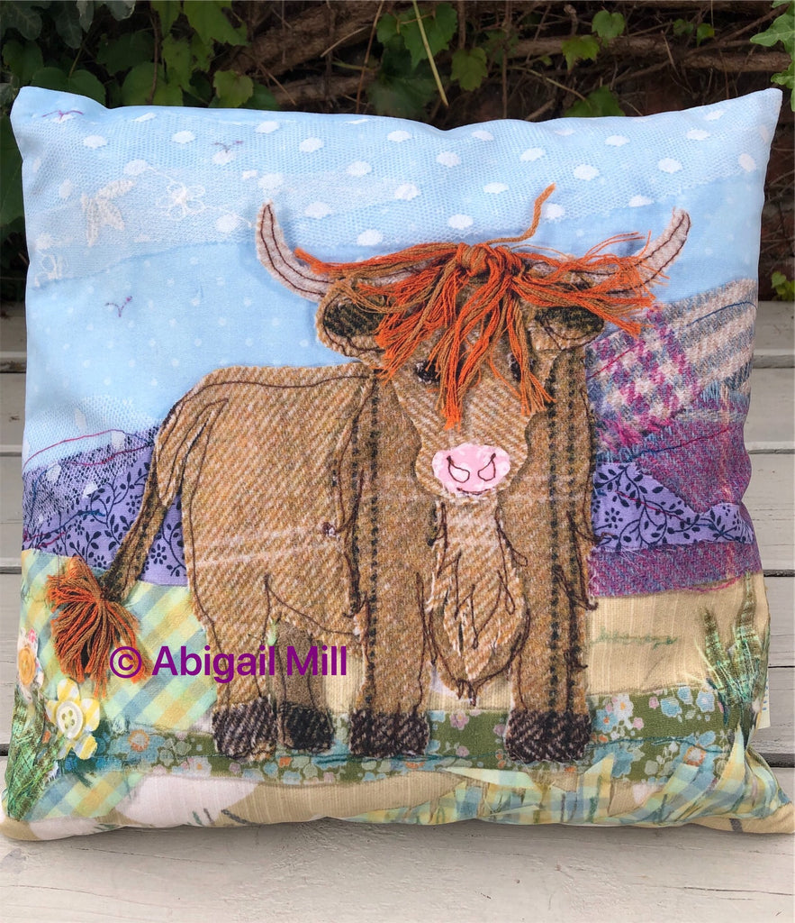 Stag/ Highland Cow Velvet Cushion