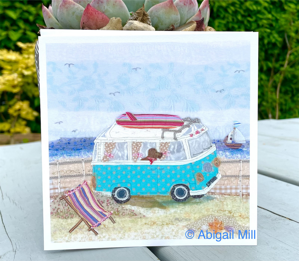 Surf Campervan Greetings card