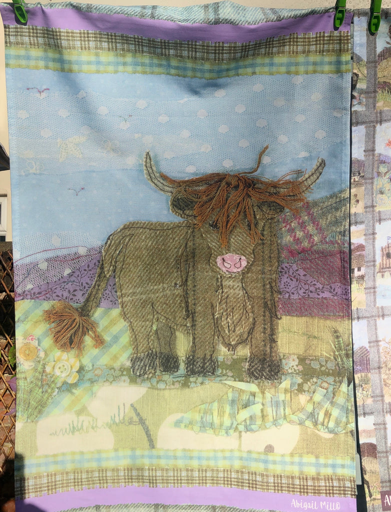 Highland Cow Tea Towel