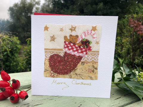 Handmade Christmas card- Stocking