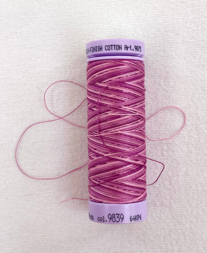 Raspberry Ripple Variegated Mettler Thread 9839- 100m