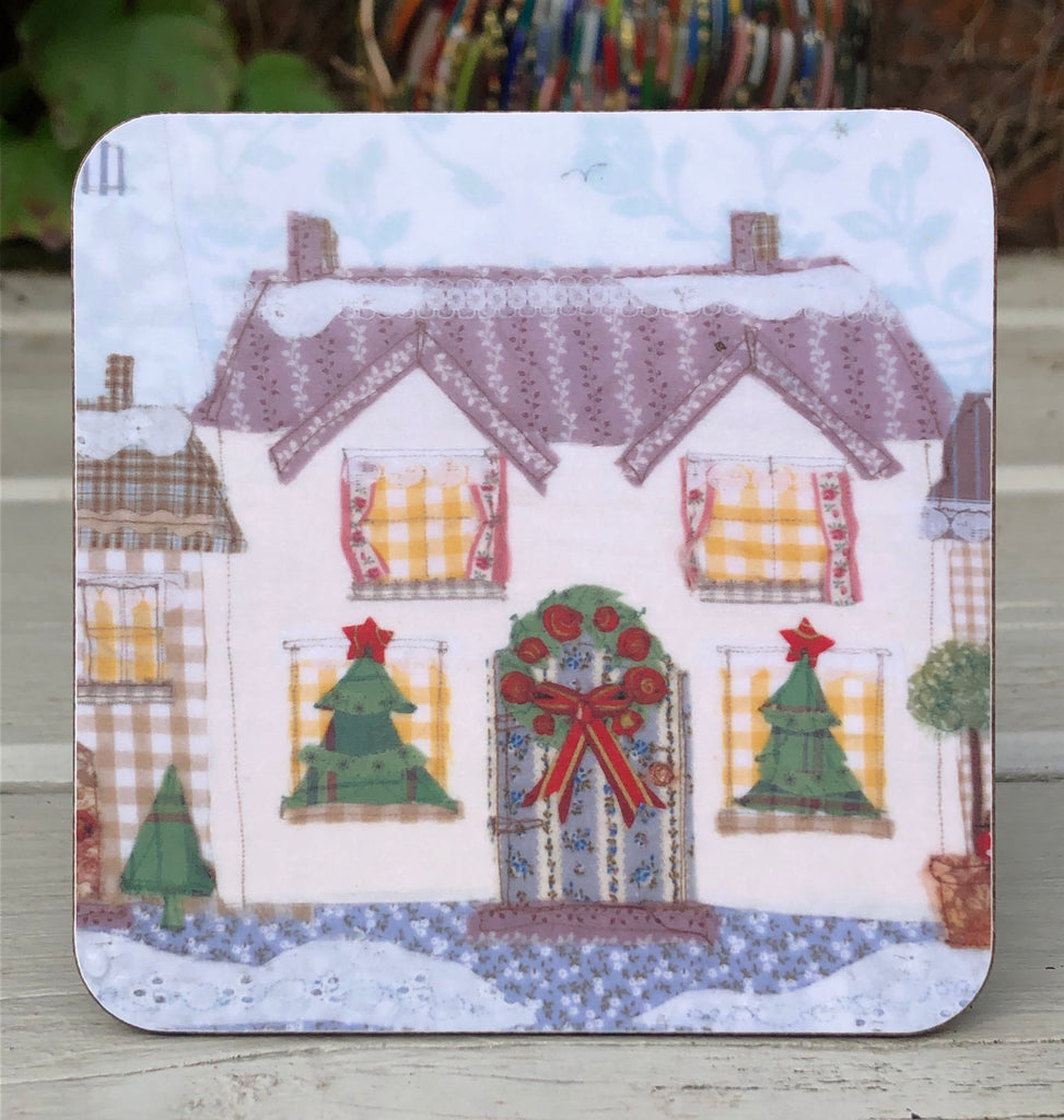Christmas Townhouse Coaster