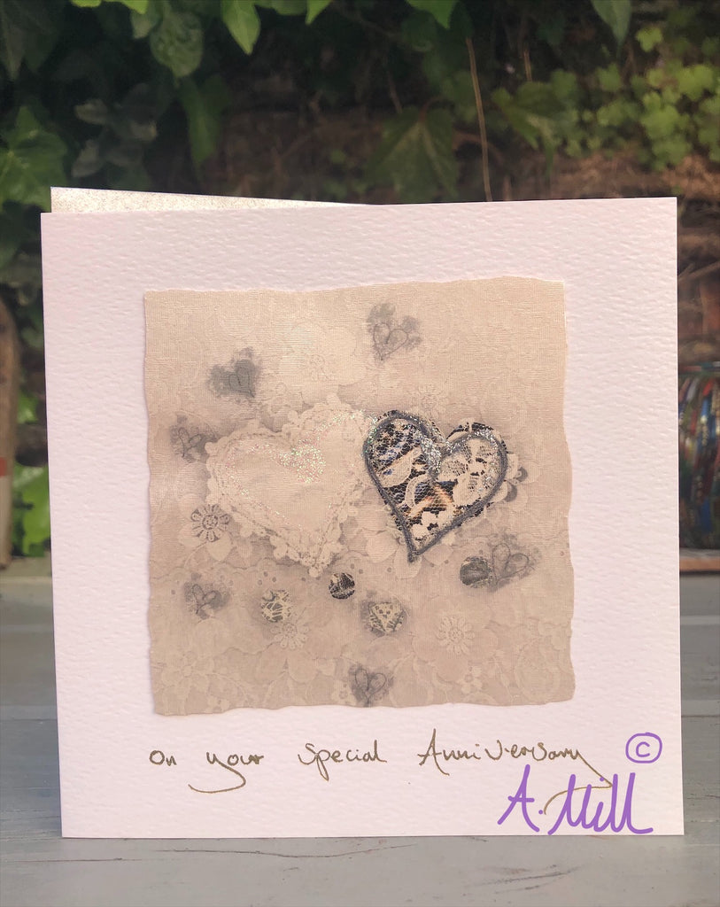Silver Anniversary Handmade Greetings card