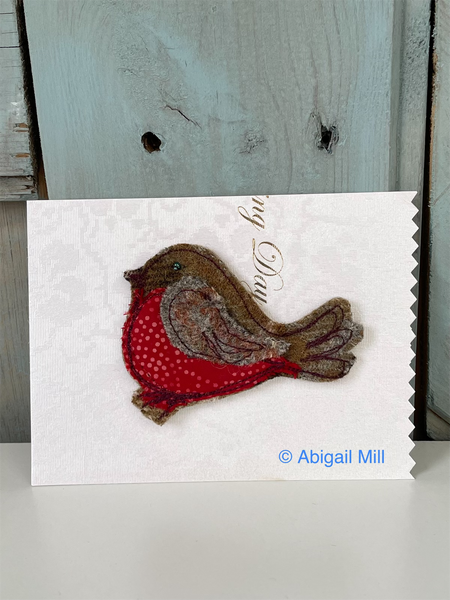 Robin Red Tweed brooch